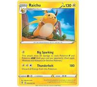 Raichu 050/203 Rare Holo Pokemon Card (SWSH Evolving Skies) + 1x TitanCards® Toploader
