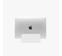 Raico Vertical Laptop Stand Adjustable Premium Matte White Wood Dock Clamshell Stand Macbook Holder for Desk - Matt White | Single Slot