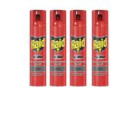 Raid Ant & Cockroach Killer Spray Indoor Use Bug Treatment in Minutes 4 Weeks Lasting 300ml Pack of 4 with Welari Thank You Card |(4 Pack) (4 x 300ml)
