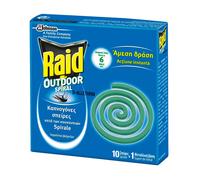 Raid Anti Mosquito Repellent Coils & Tiger Mosquitoes - 10 Colis