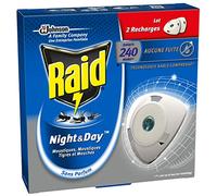 Raid Electric Household Insecticides Night/Day Set of 2 Refills for Flies/Mosquitoes/Tigers 240 Hours - Pack of 2