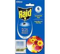 Raid Fly Trap Window Stickers, Fly Killer for Indoor Use, Non Toxic and Insecticide Free Formula, Pack of 1 (4 Stickers)
