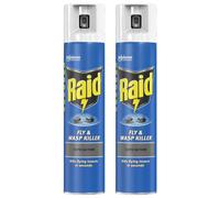 Raid Fly & Wasp Killer Spray Treatment Rapid Action 300Ml X 2