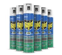 Raid Fly, Wasp & Mosquito Killer with Eucalyptus Aroma Oil, Fly Killer Spray For Indoor Use, Pack of 6 (6 x 300ml)