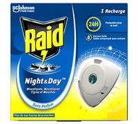 Raid Night&Day Electric Mosquitoes/Tiger Flies, 240 Hours, Pack of 3
