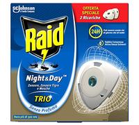 Raid Night & Day Trio Mosquito Repellent with Compressed Sand, Pack of 2