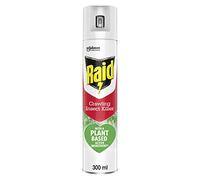 Raid Plant Based Crawling Insect Killer, Aerosol Bug Spray For Indoor Use, Kills and Controls Spiders, Silver Fish, Moths, Crickets, Fleas and Ants, 300 ml