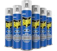 Raid Rapid Action Fly & Wasp Killer, Fly Killer Spray For Indoor Use, Pack of 6 (6 x 300ml)