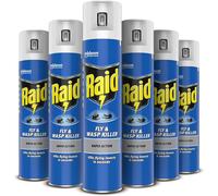 Raid Rapid Action Fly & Wasp Killer, Fly Killer Spray For Indoor Use, Pack of 6 (6 x 300ml)