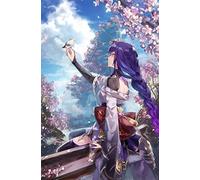 Raiden ShogunD6655D Diamond Painting Kits Genshin Impact Gift DIY Full Round Drill Rhinestone Cross Stitch Kits for Home Wall Decor 12x16 Inch Art Craft for Adults Kids