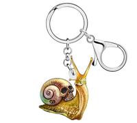 RAIDIN Acrylic Cute Animal Halloween Snail Keychain Charm for Women Key Ring Gifts for Car Purse Keys Accessories (Snail)