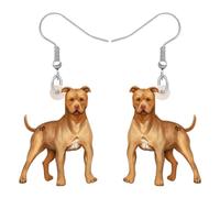 RAIDIN Acrylic Cute Dog Earrings Jewelry for Women Girls Sweet Puppy Pets Dangle Hook Earrings Gifts for Dog Lovers Charms (Pit Bull)
