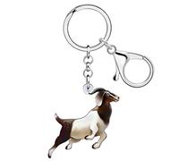 RAIDIN Acrylic Cute Goat Keychain Charm for Women Girls Key Ring for Car Purse Bags Keys Animal Lovers Accessories (White)
