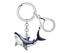 RAIDIN Acrylic Cute Ocean Animal Crab Jellyfish Shark Turtle Octopus Keychain Charm Key Ring Gifts for Women Car Purse Keys (Shark)