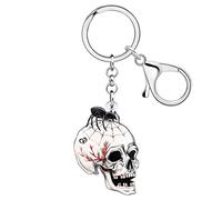 RAIDIN Acrylic Halloween Horror Sugar Skull Keychain for Women Men Key Ring for Car Purse Keys Halloween Gifts Accessories (Cotton)