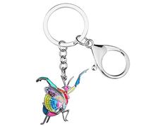 RAIDIN Enamel Alloy Cute 3D Praying Mantis Keychain for Women Girls Novelty Insect Key Ring for Men Key Car Purse Backpack (Multi)