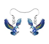 RAIDIN Enamel Alloy Cute Hummingbird Eagle Peacock Swan Dangle Earrings for Women Girls Charms Funny Animals Hook Earrings Jewellery for Gifts Party Decorations (Eagle)
