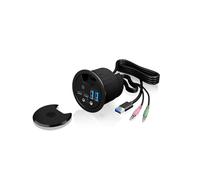 RaidSonic ICY BOX USB 3.0 Tisch-Hub mit Type-C, Type-A und Audio IB-HUB1403B, black