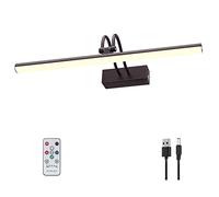RAIFOOLLY Picture Light,Wireless Art Lights for Paintings,16" Battery Wall Light,Remote Control Accent Lighting with Timer and Dimmable for Frame,Portrait,Artwork-Bronze
