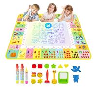 Water Doodle Mat - Toddler Toys for 2 3 4 5 Year Old Boys Girls, 120 x 90cm Large Aqua Magic Water Drawing Mat with 4 Magic Pens & 1 Storage Bag
