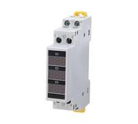 Rail 18mm Voltage Meter AC 80-500V 220V 380V Single Three Phase Modular Voltmeter Indicator LED Digital Display Detector(BV-3R)