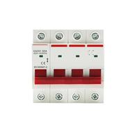Rail 1P 2P 3P 4P 40A 63A 100A 125A Main Switch Isolating Switch for Home Industrial Circuit Breaker AC 230V 400V(2P,40A)