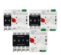 Rail 2/3/4P AC 110V 230V 125A ATS Dual Power Automatic Transfer Switch Electrical Selector Switches Uninterrupted Power(3P,AC 230V)
