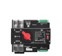 Rail 3 phase 2P3P4P 63A 100A 125A 230V Dual Power Automatic Transfer Electrical Selector Switch Uninterrupted ATS(4P L N 220V-230V,125A)