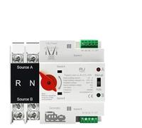 Rail ATS PV 2P 4P 125A AC 230V 110V Dual Power Automatic Transfer Switch Electrical Selector Switches Uninterrupted Power(City Grid-Generator,2P AC 230V)