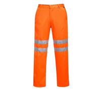 Portwest RT45 Hi-vis Polycotton Orange Railway Trouser - 2XL Reg