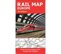 Rail Map Europe Paperback Book