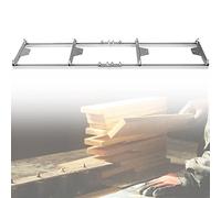 Rail Mill Guide System 9FT 2.7M Professional Milling Rail System Chainsaw Mill Guide Bar Set Ladder Silver Aluminum Steel Rail Adjustable Saw Mill Rail System Work