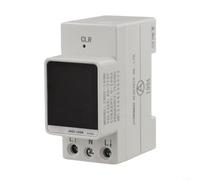 Rail-Mounted Digital Energy Meter, AC 70-270V 0-100A Power Monitor with LED Display, Voltage Current kWh Frequency Tester for Home Office Rental