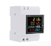 Rail Mounted Energy Meter AC 40 300V 100A With 6 Measurement Functions Including Real Time Monitoring Of Voltage, Current, Frequency, And Power Factor