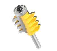 Rail Reversible Finger Joint Cutter, Tenon Cone Woodworking Milling Tool Carbide Glue Router Bit 1piece(6.35mmX34.9mm)