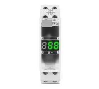 Rail Single Phase ampere Meter AC 40-500V 100A Modular ammeter Gauge Indicator LED Digital Display 110V 230V(Transparent)