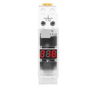 Rail Single Phase Voltage Meter Ac 40-500V Modular Voltmeter Gauge Indicator LED Digital Display 110V 230V(Transparent)