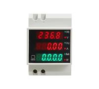 Rail Volt Current Meter Power Consumption Meter AC200-450V Multi-Function Digital kwh Frequency Meter 0-100A(80V-300VBuilt in CT)