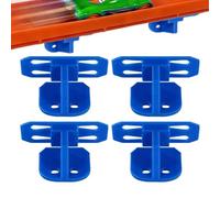 Rail Wall Mount - Toy Car Display | Single Track Assembly | Pack of 4 Brackets Compatible with System 1/64 Model Making Space Saving Storage Children's Room