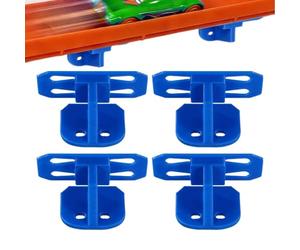 Rail Wall Mount - Toy Car Display | Single Track Assembly | Pack of 4 Brackets Compatible with System 1/64 Model Making Space Saving Storage Children's Room