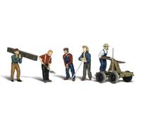 Rail Workers (x5) Painted Figures OO/HO Gauge Woodland scenics A1898