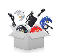 Railay 4 Pack Game cube Controller Bundle with 4 Extension Cords and a 4-Port Adapter for S-witch PC Wii U Console