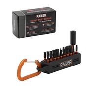 Railer 20pc Screwdriver Bit Set - Premium S2 Steel 1 Inch Impact Driver 20-Piece Bit Set With A Storage Bit Holder & Carabiner