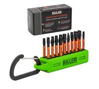 Railer 20pc Screwdriver Bit Set - Premium S2 Steel 2" Phillips, Robertson Square, Torx & Flat Head Impact Driver Bit Set With A Storage Bit Holder & Carabiner