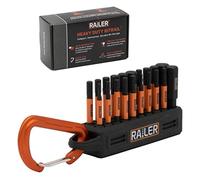 Railer Allen Wrench Hex Bit Set 2 Inch Impact Driver 20pc Hex Bit Set With Holder & Carabiner - Premium S2 Steel, Ideal For Furniture Screws