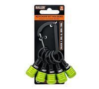 Railer Bit Holder Keychain 5pc - 1/4 inch Hex Shank Bit Holders - Quick Release Bit Holder for Nut Driver, Screwdriver & Drill Bits w/Key Chain Carabiner