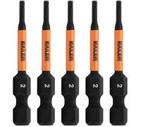 Railer Hex 2mm Impact Driver Bit - 5 Pack, S2 Steel, 2 Inch, Hex Bits
