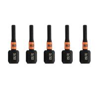 Railer Hex 3/32" Tamper Proof Bits - Hex Security 3/32" Impact Driver Bits. 1/4" Shank S2 Steel Tamper-Resistant Allen Bits (5 Pack)