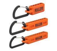 Railer Screwdriver Bit Holder Storage Organizer - 3 Pack - 5-Hole, 10- Hole and 20-Hole Bit Holder with Carabiner