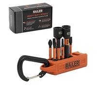 Railer Screwdriver Bit Set For Electricians - Premium S2 Steel Impact Driver Bits & Nut Drivers Set With A Magnetizer Bit Holder & Carabiner